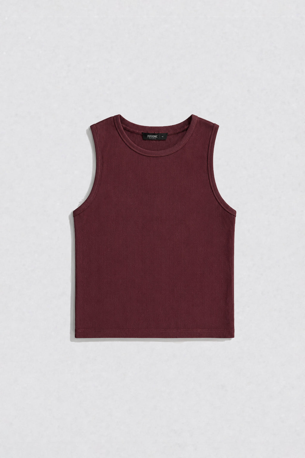 Maroon Ribbed Tank Top