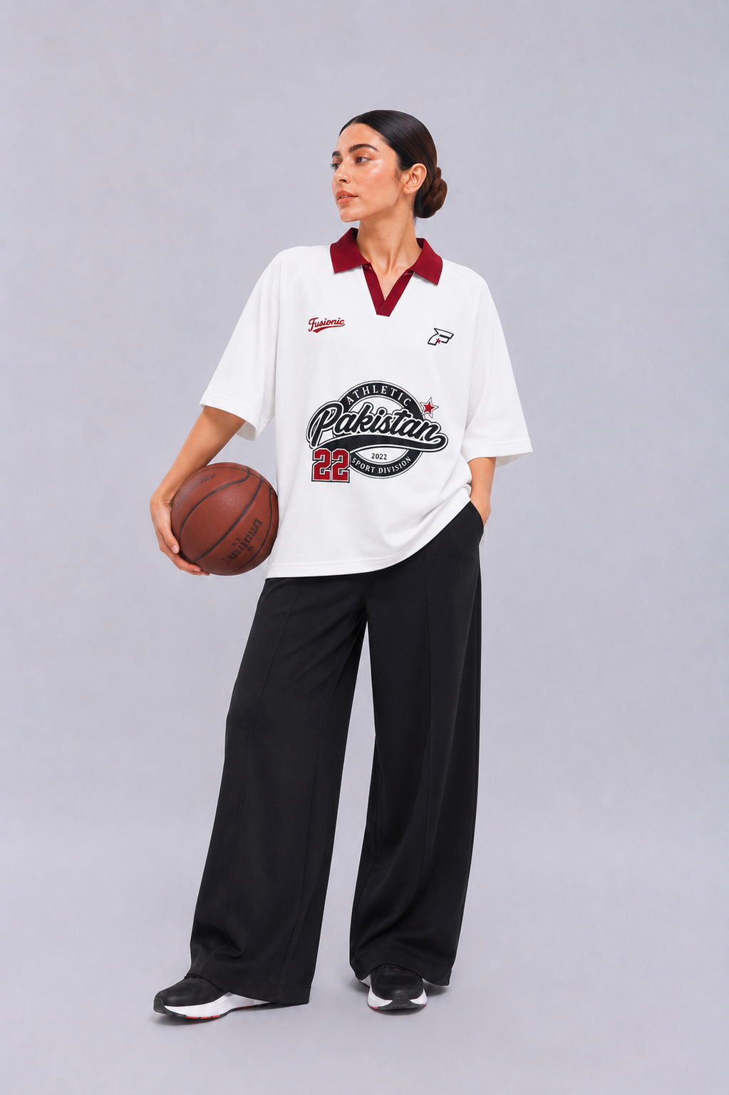 White Varsity Polo