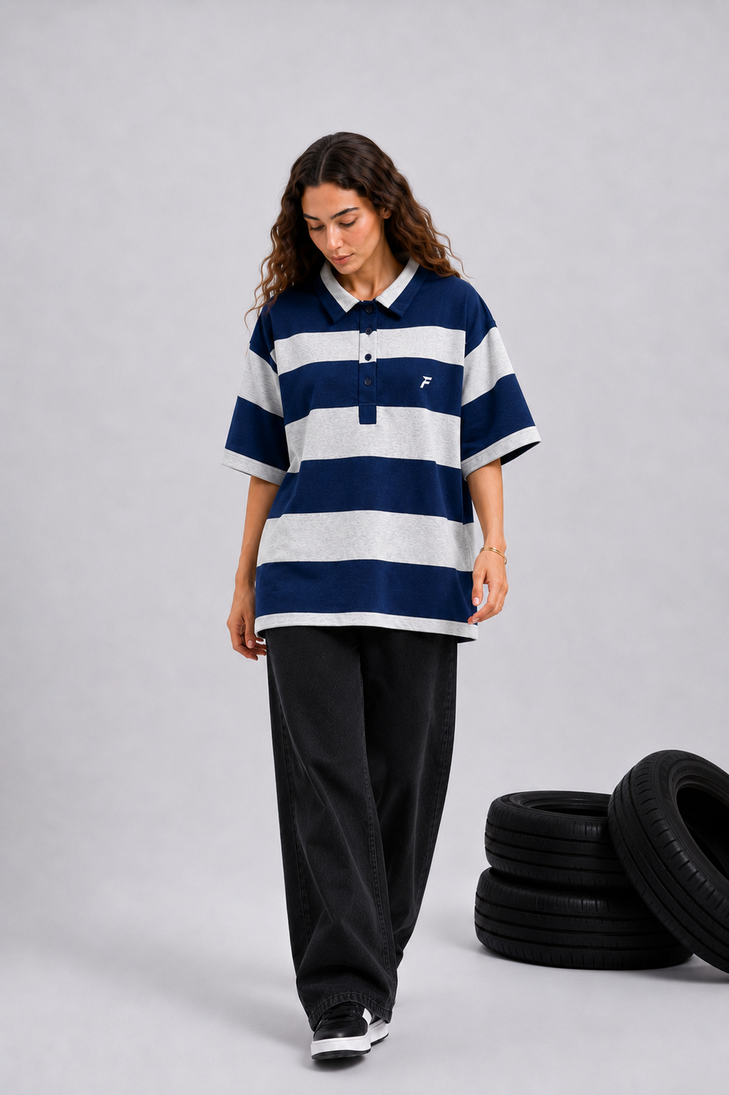 Blue Striped Polo