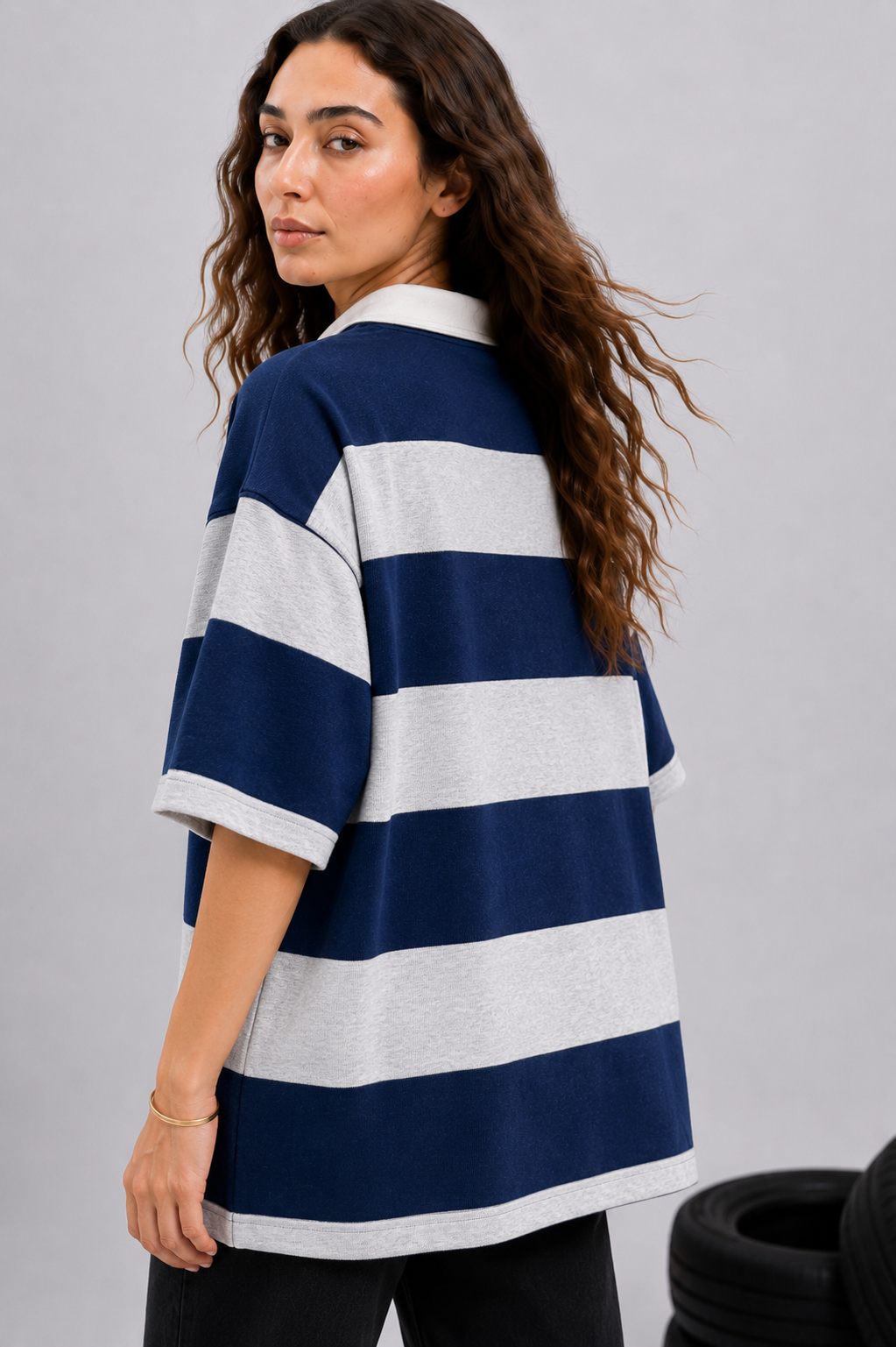 Blue Striped Polo