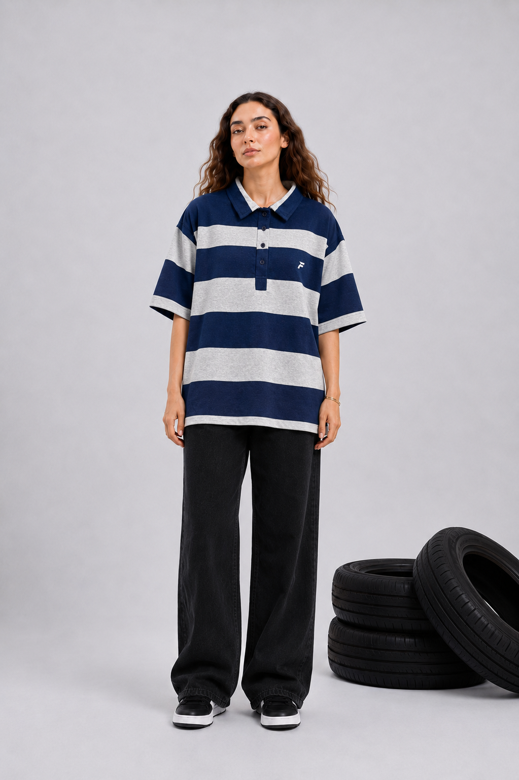 Blue Striped Polo