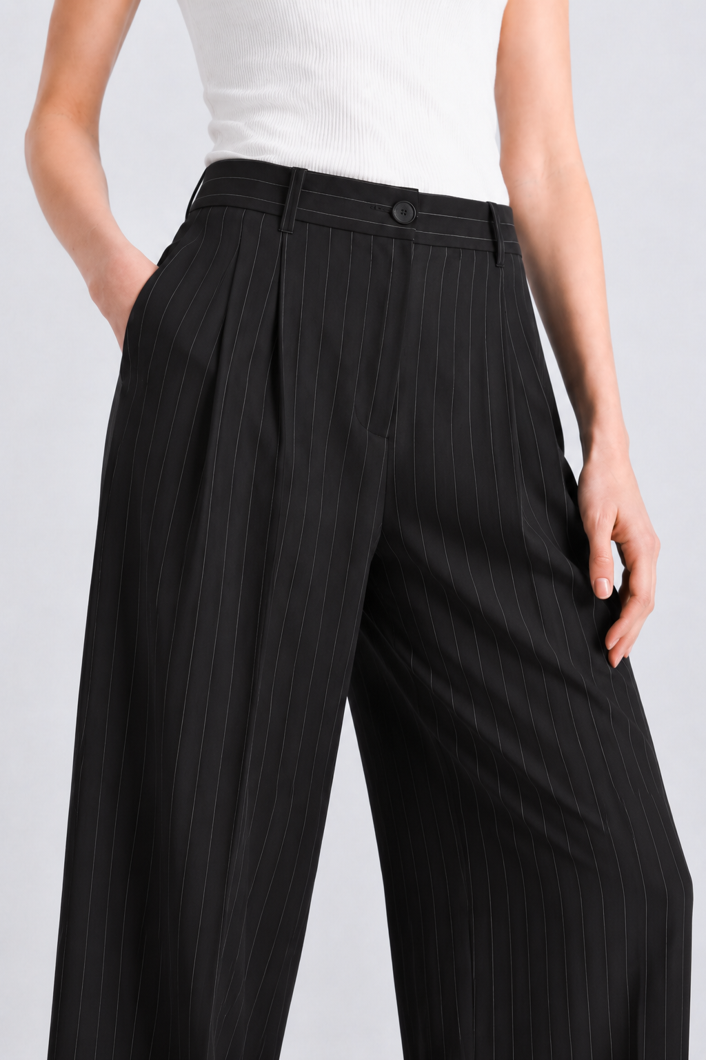 Black Pinstripe pant