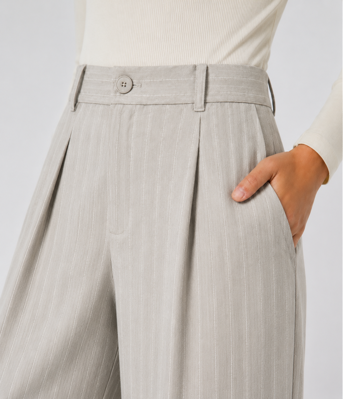 Ivory Pinstripe pant
