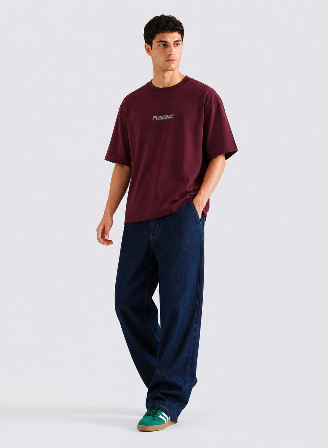 Maroon Basic Tee Men