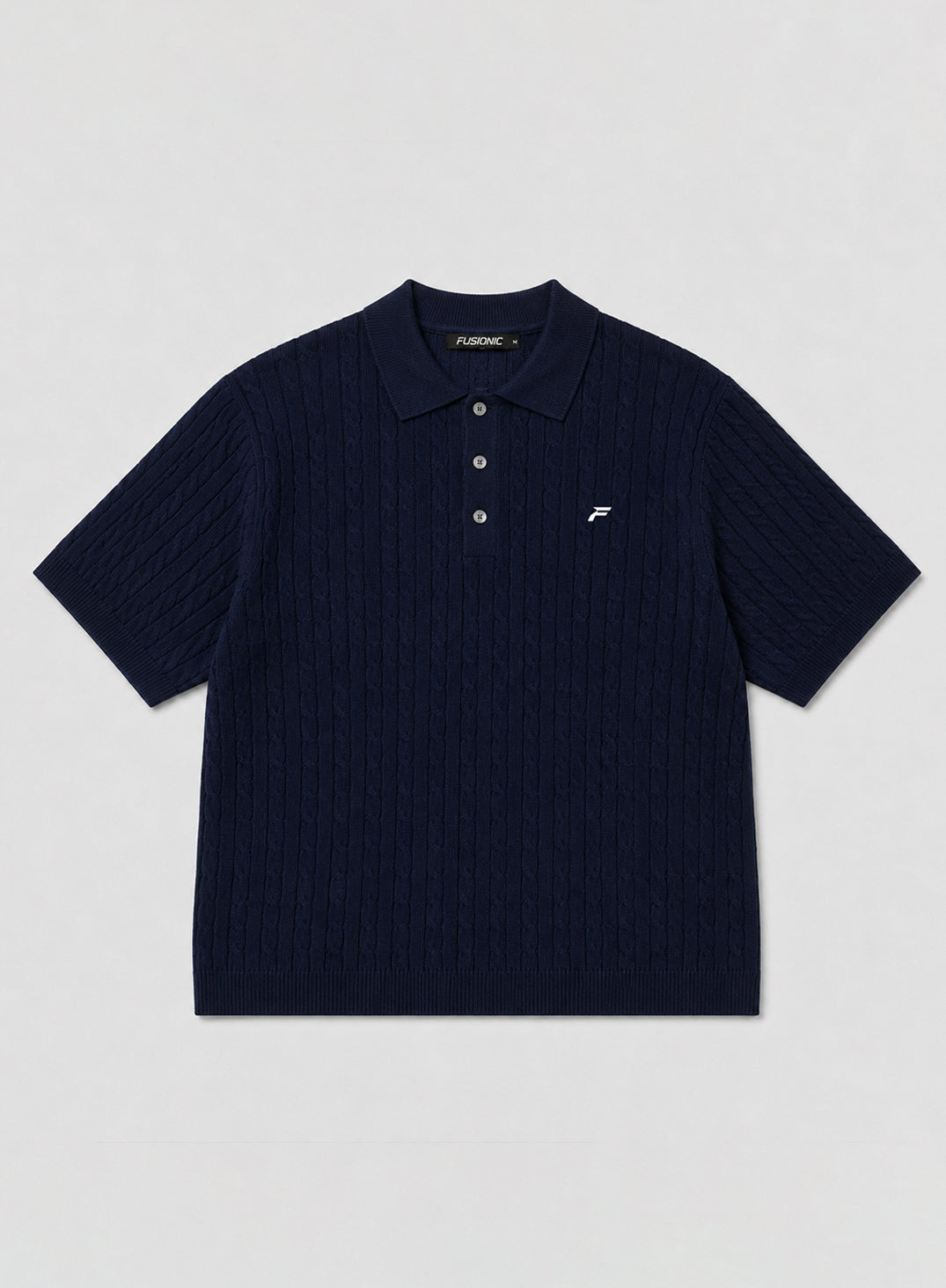 Navy Blue Cable Knit Men