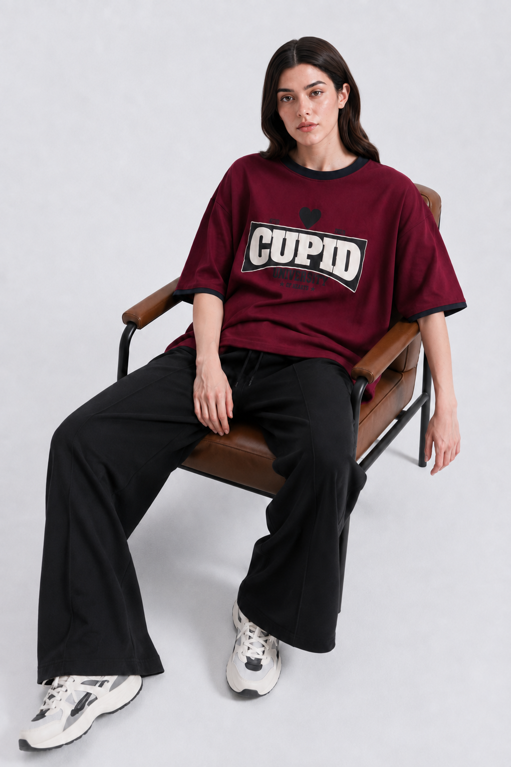 Burgundy Oversized Tee
