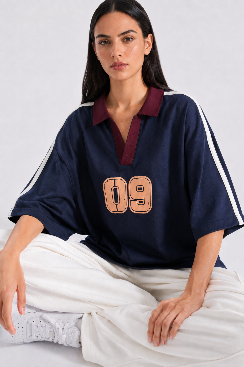 Dark Navy Oversized Polo