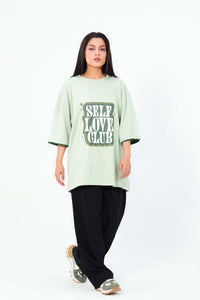 Smoke Green Oversized Tee