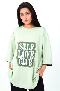 Smoke Green Oversized Tee