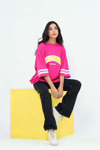 Hot Pink Oversized Tee