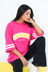 Hot Pink Oversized Tee