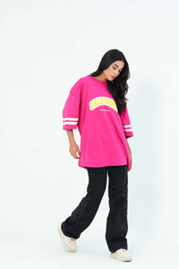 Hot Pink Oversized Tee