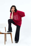 Crimson Oversized Tee