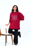 Crimson Oversized Tee