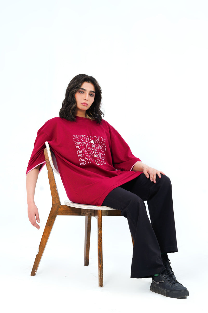 Crimson Oversized Tee