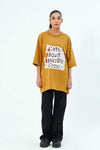 Mustard Brown Oversized Tee