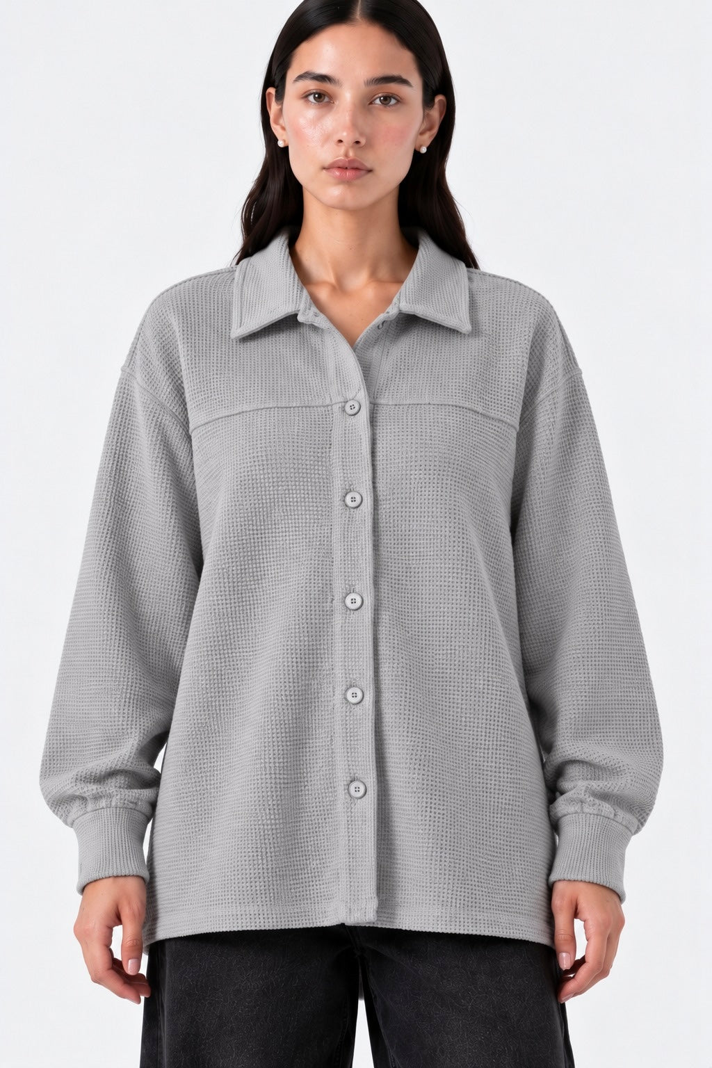 Ash Grey Button Down