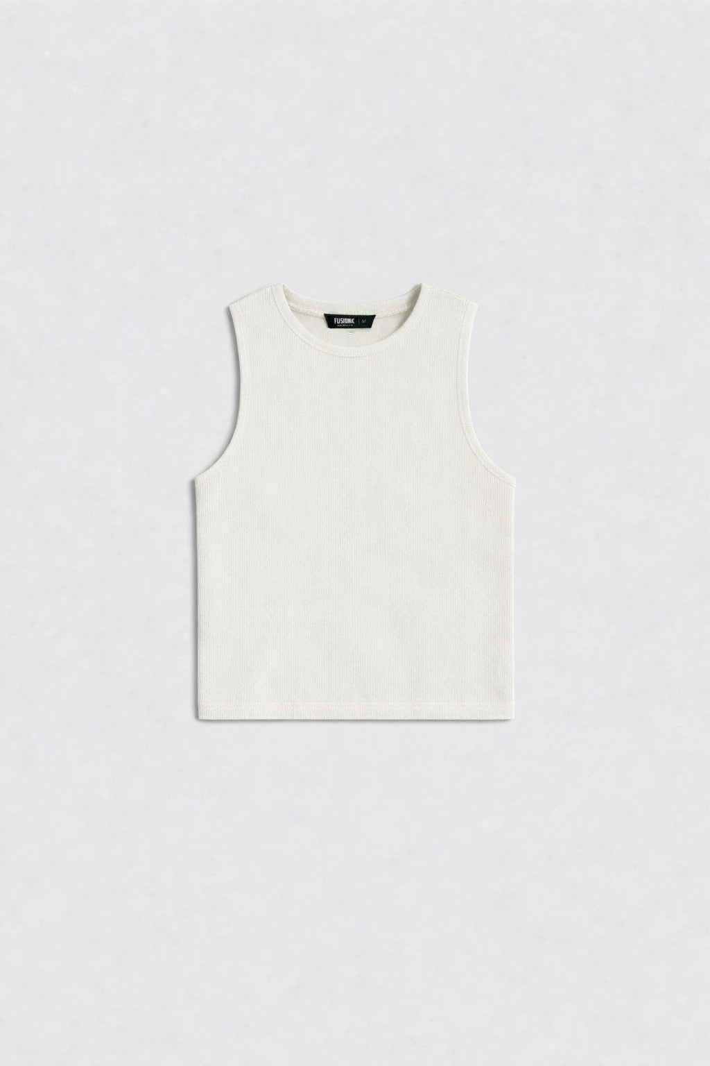 White Ribbed Tank Top