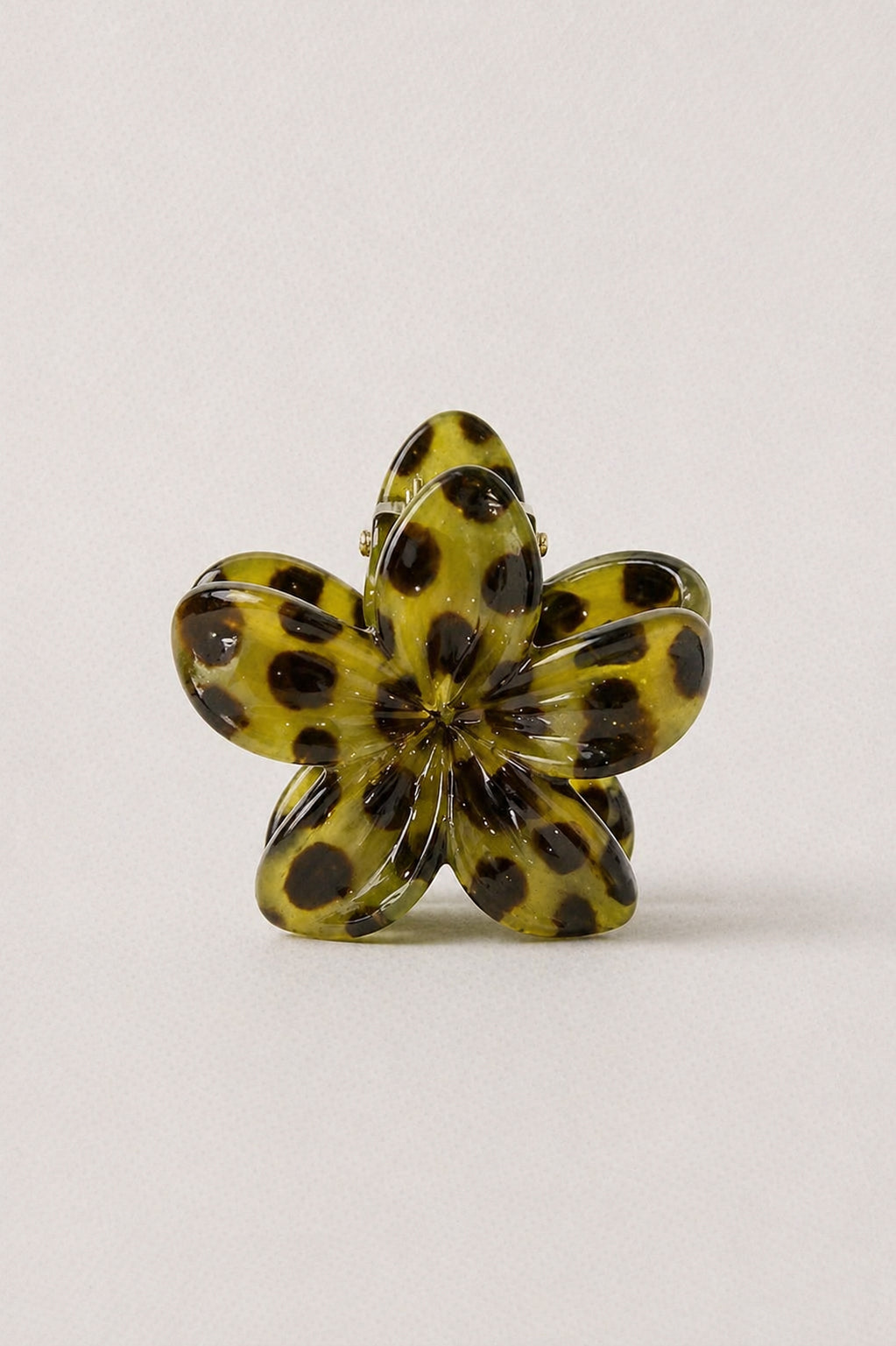 Printed Flower Claw Clips