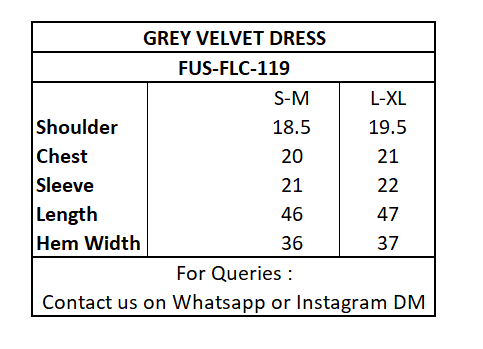 Grey Velvet Dress