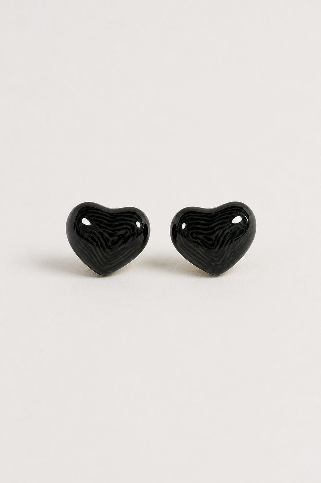 Midnight Gloss Heart Earrings