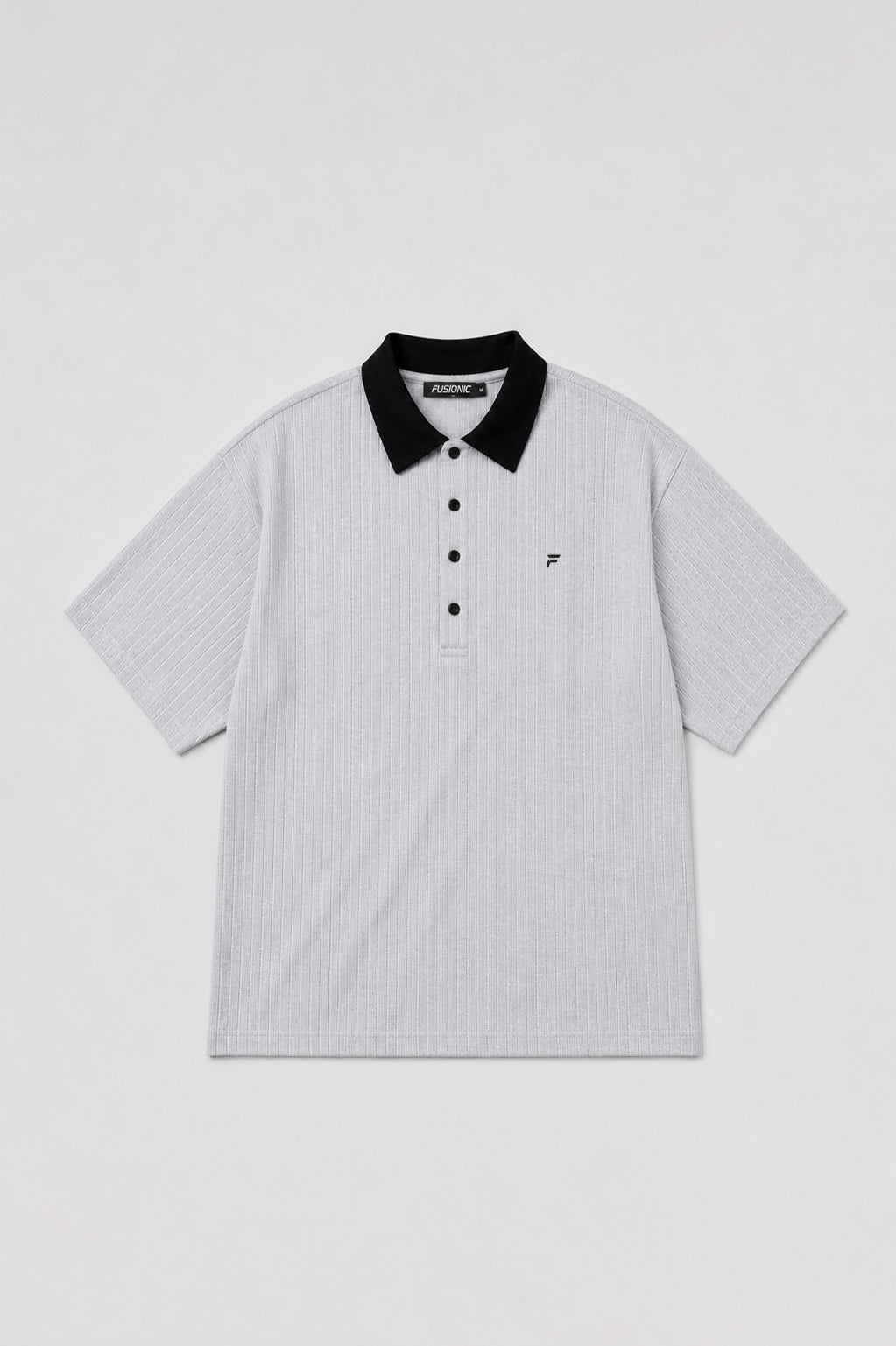 Gray Drop Needle Polo