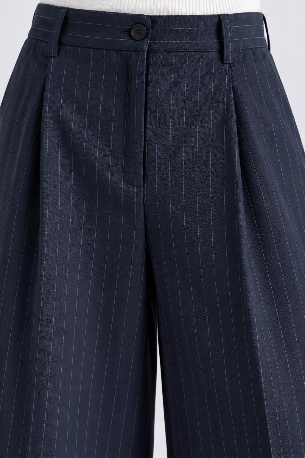 Navy Pinstripe Pant