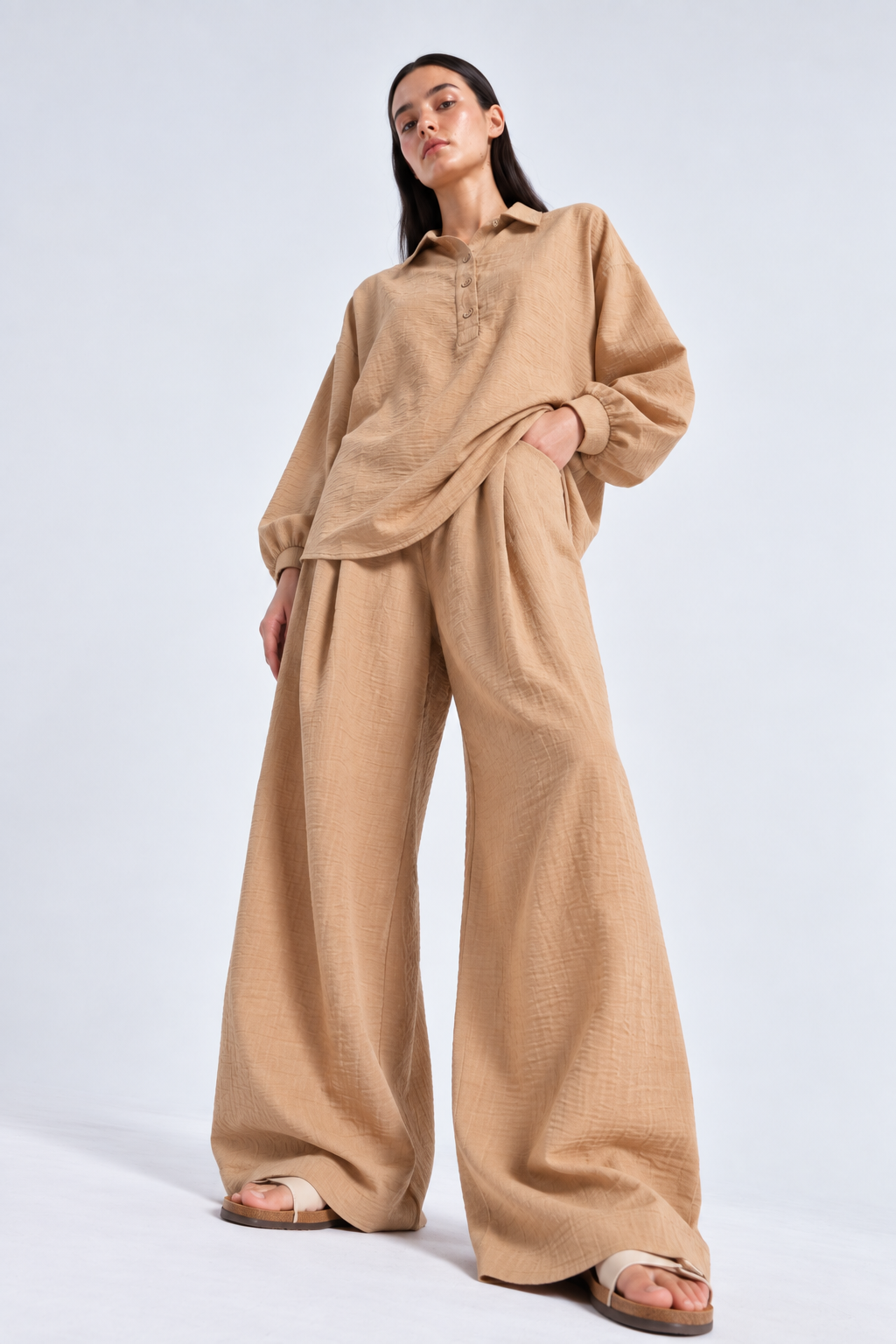 Beige Texture Coord Set