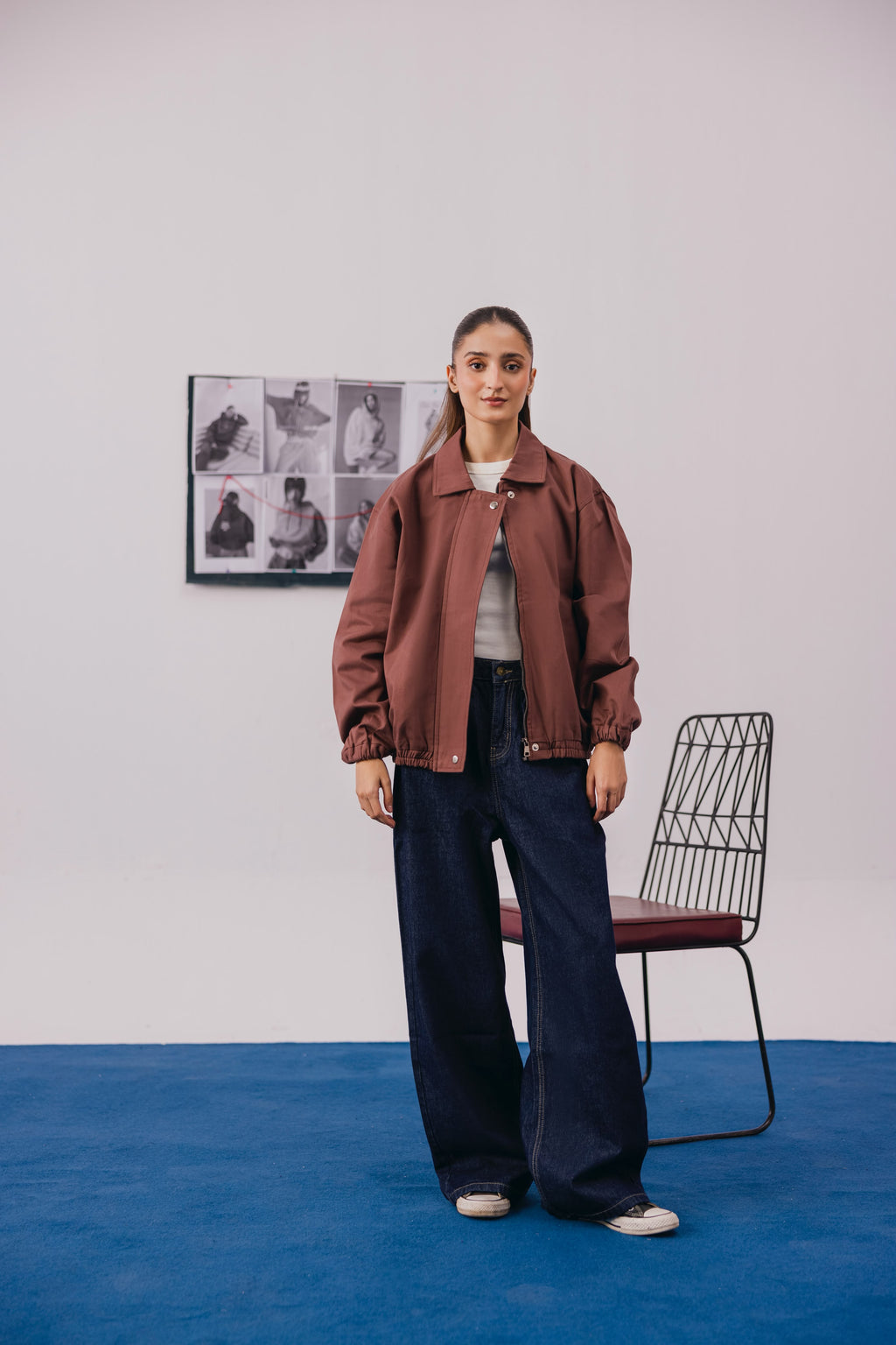 Dark Coral Twill Jacket