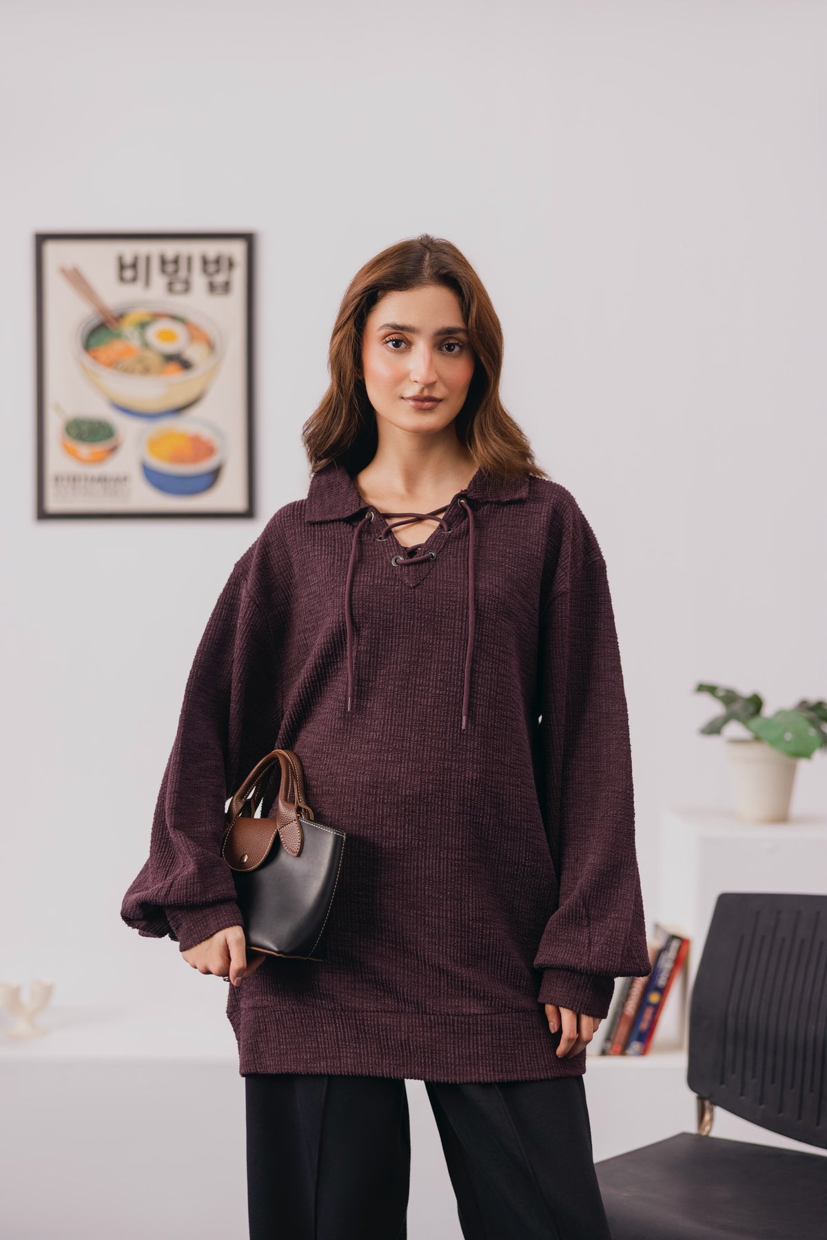 Deep Plum Knitted Shirt