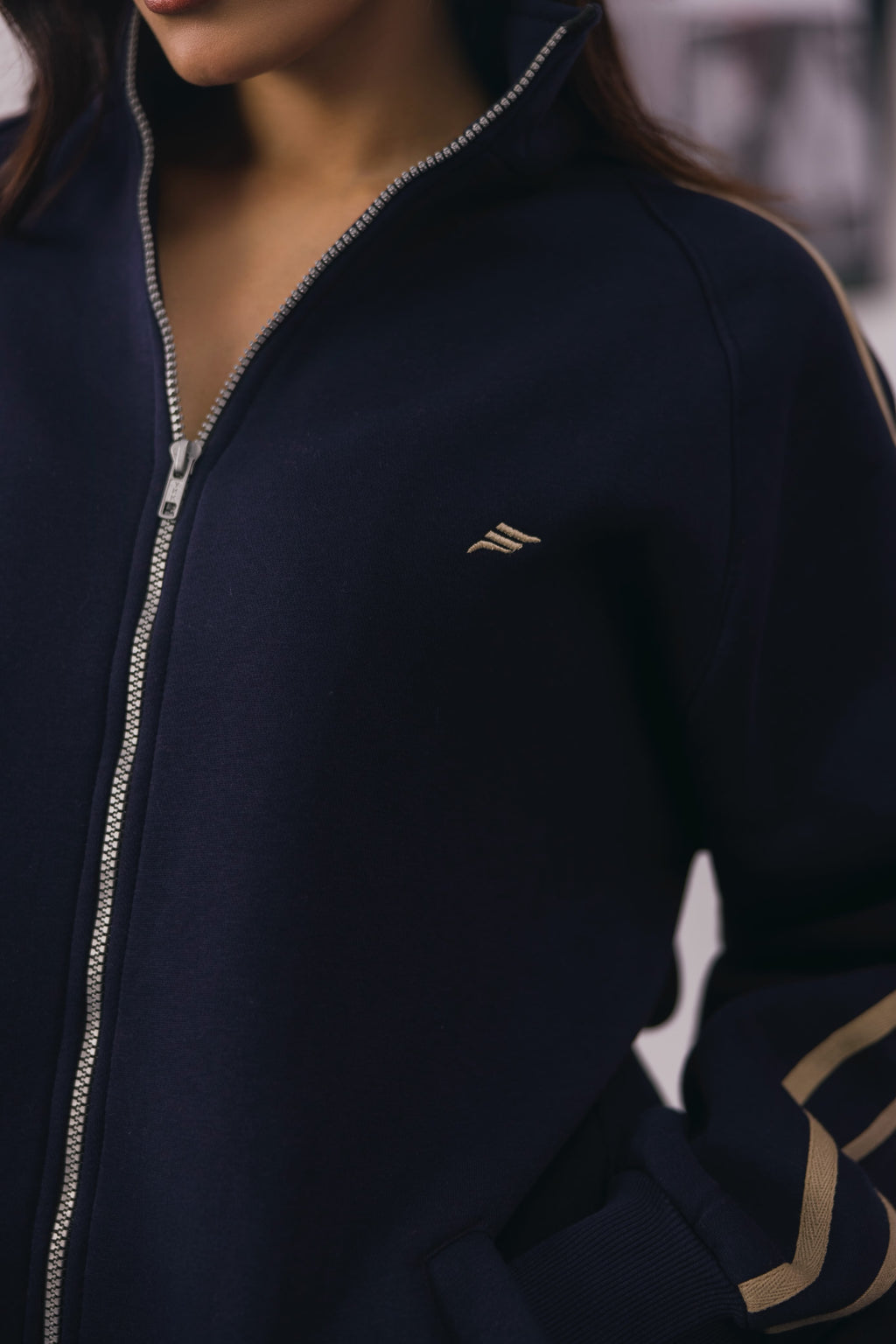 Navy Blue Zipper Coord