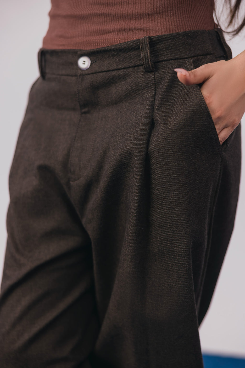 Brown Denim Pants