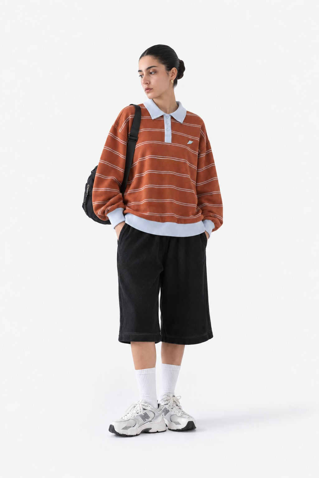 Rust stripe polo