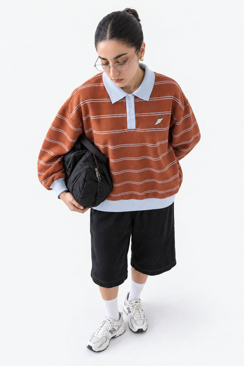 Rust stripe polo