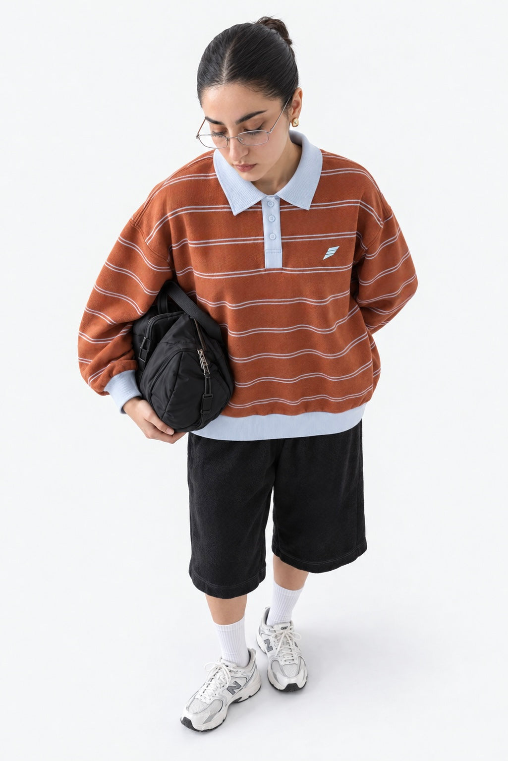 Rust stripe polo