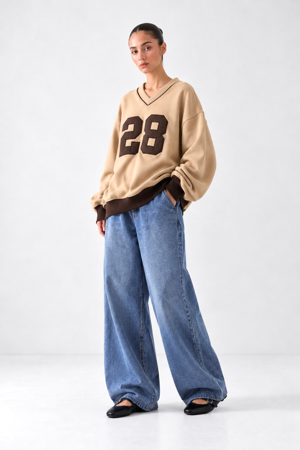 Cream beige sweatshirt