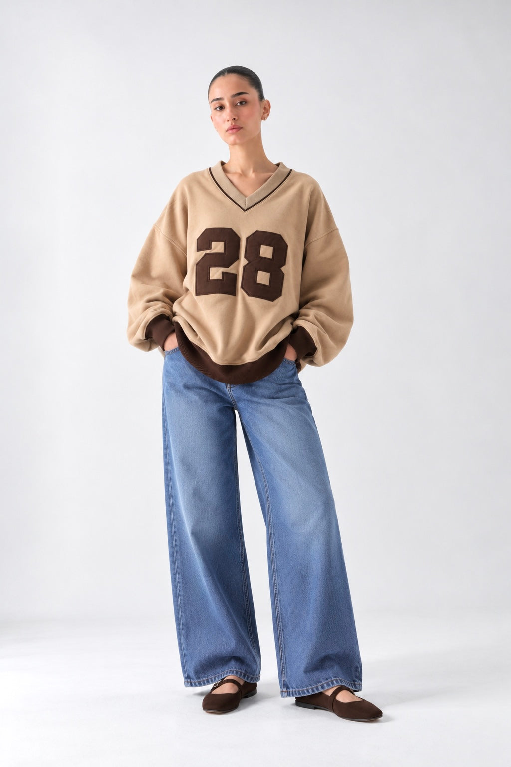 Cream beige sweatshirt