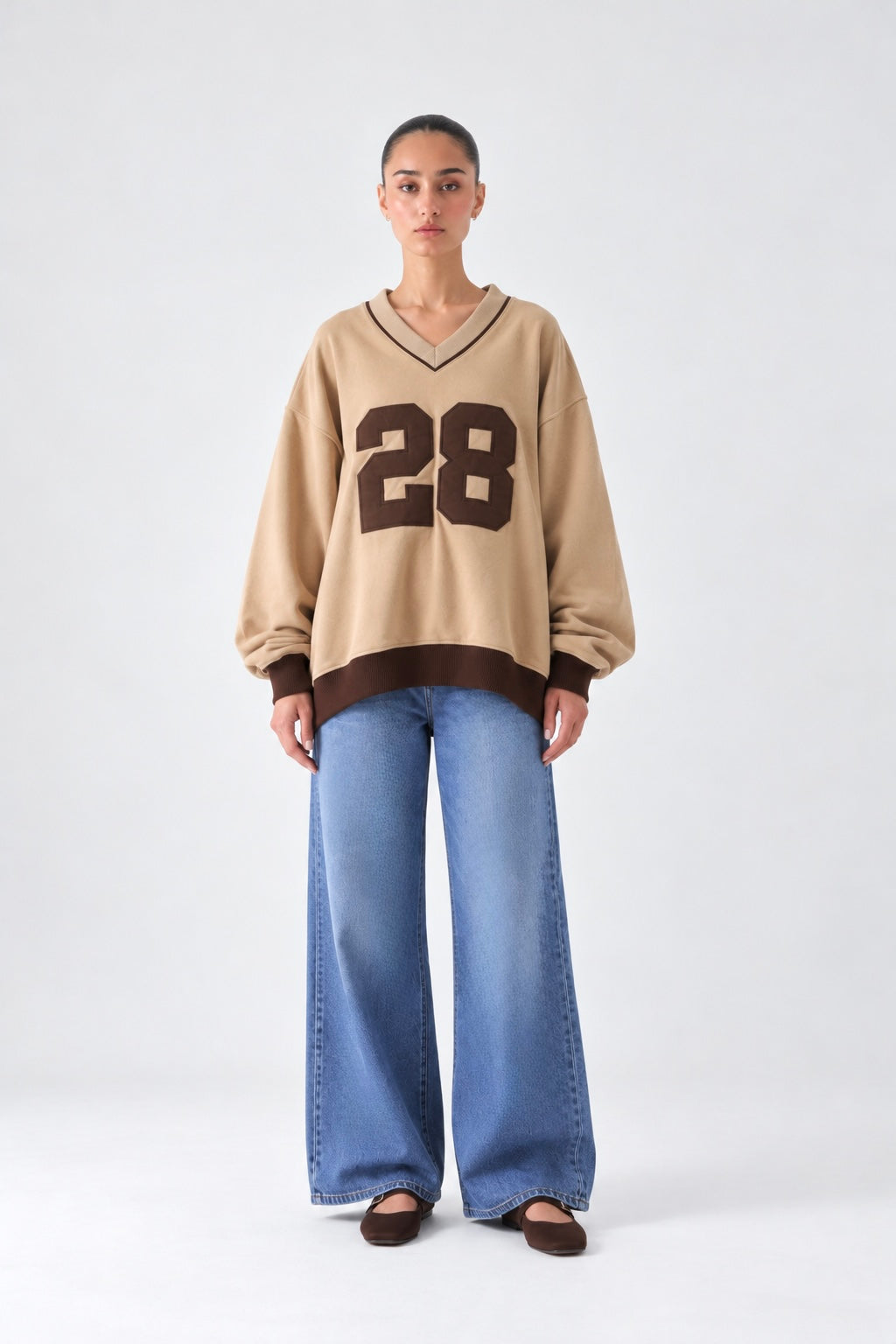 Cream beige sweatshirt