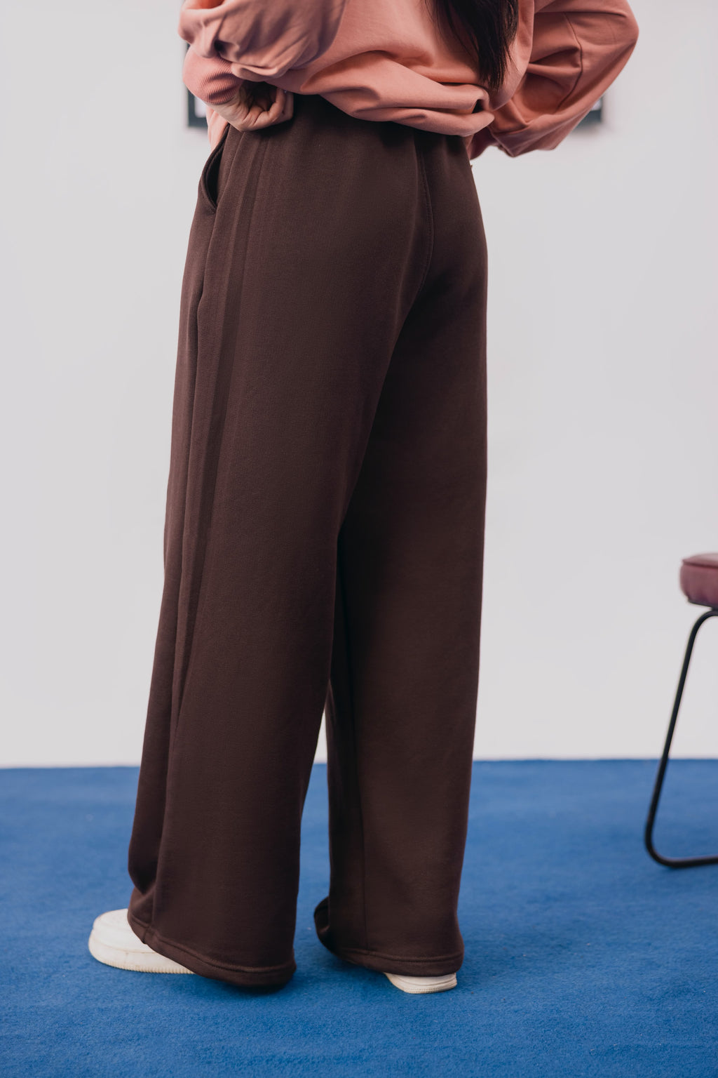 Brown Fleece Baggy Trouser