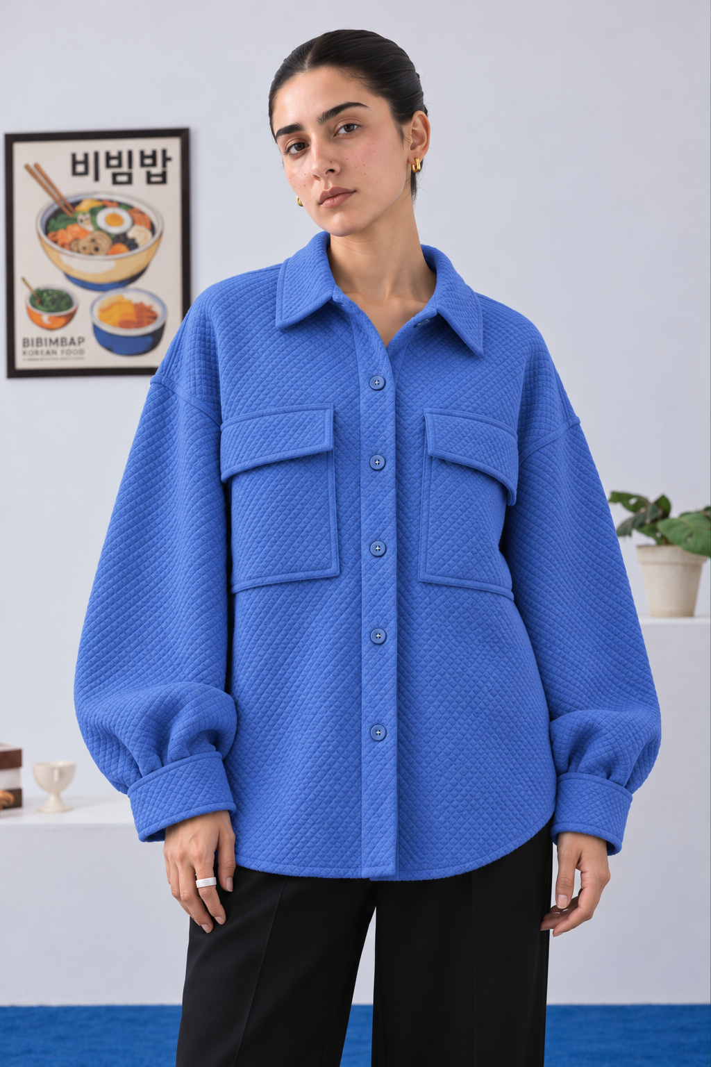 Diamond Quilted Shacket