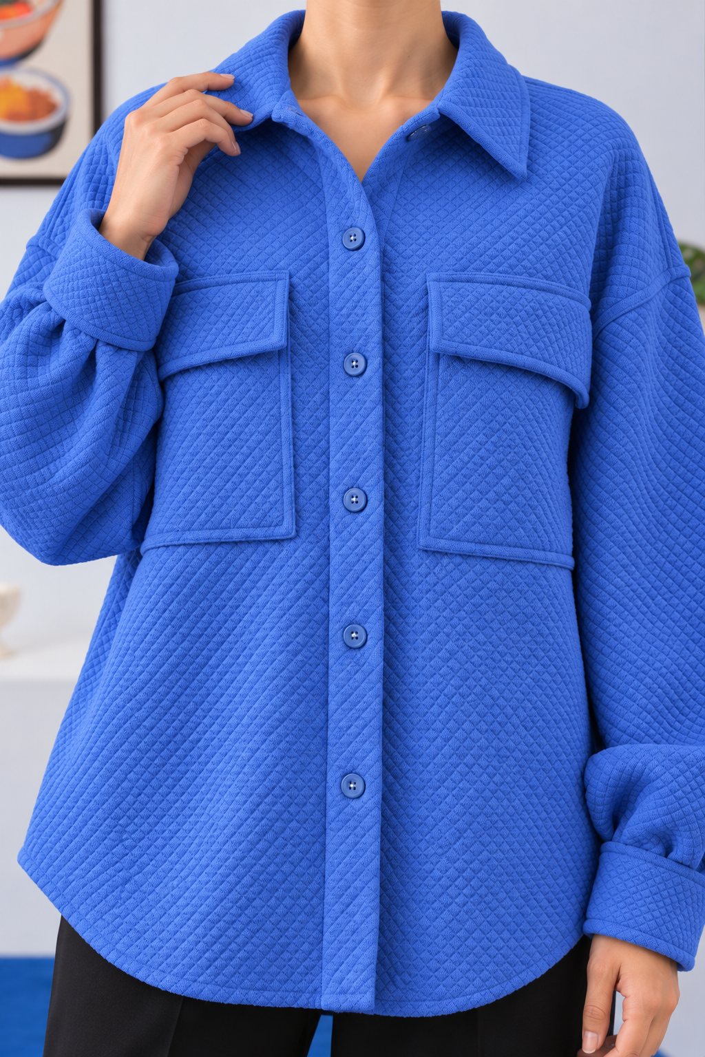 Diamond Quilted Shacket