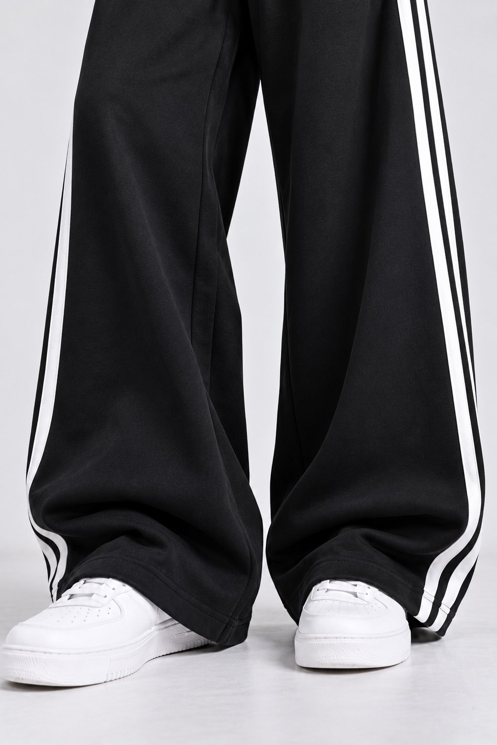 Black Strip Baggy Trouser