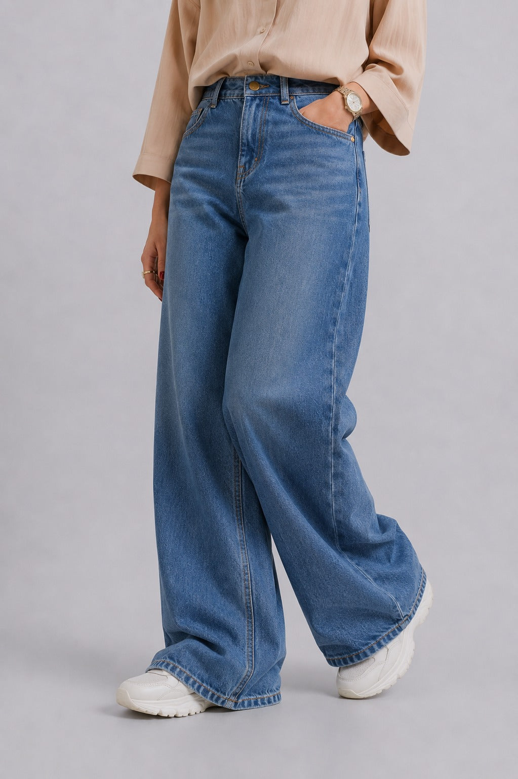 Midnight Blue Wide Leg Jeans