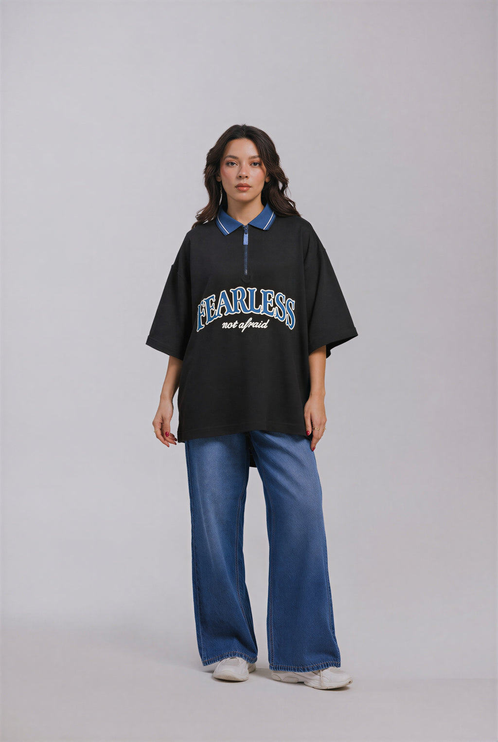 Black Oversized Polo