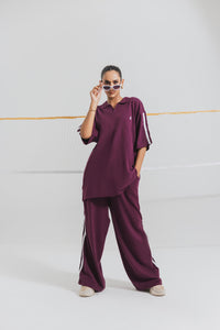 Plum Polo Coord Set