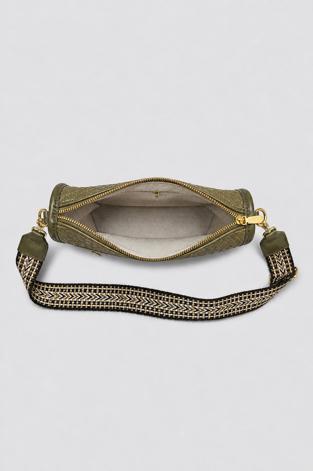 Olive Pebbled Cross Body