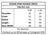 Rouge Pink Hoodie Dress