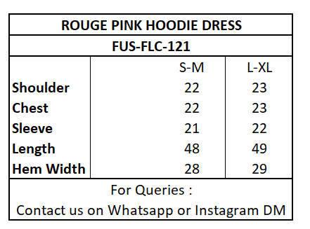 Rouge Pink Hoodie Dress