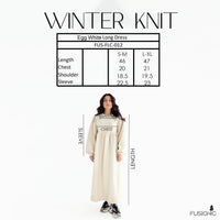 Egg white long dress
