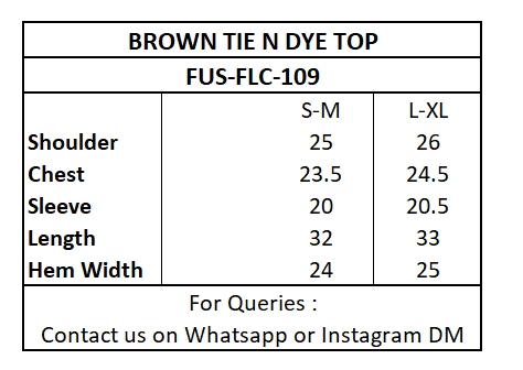 Brown Tie n Dye Top
